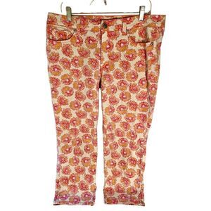 Nine West Vintage American Crop Pants, Size 14/32 Missy, Boho, Flower Print